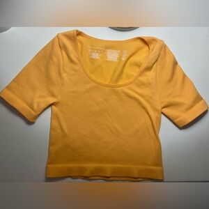 Orange cropped tee